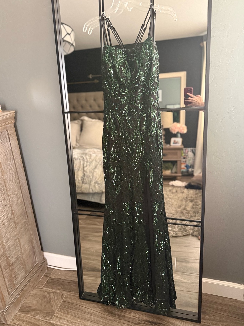 Girls Formal Dress -Jade Green Sequined
